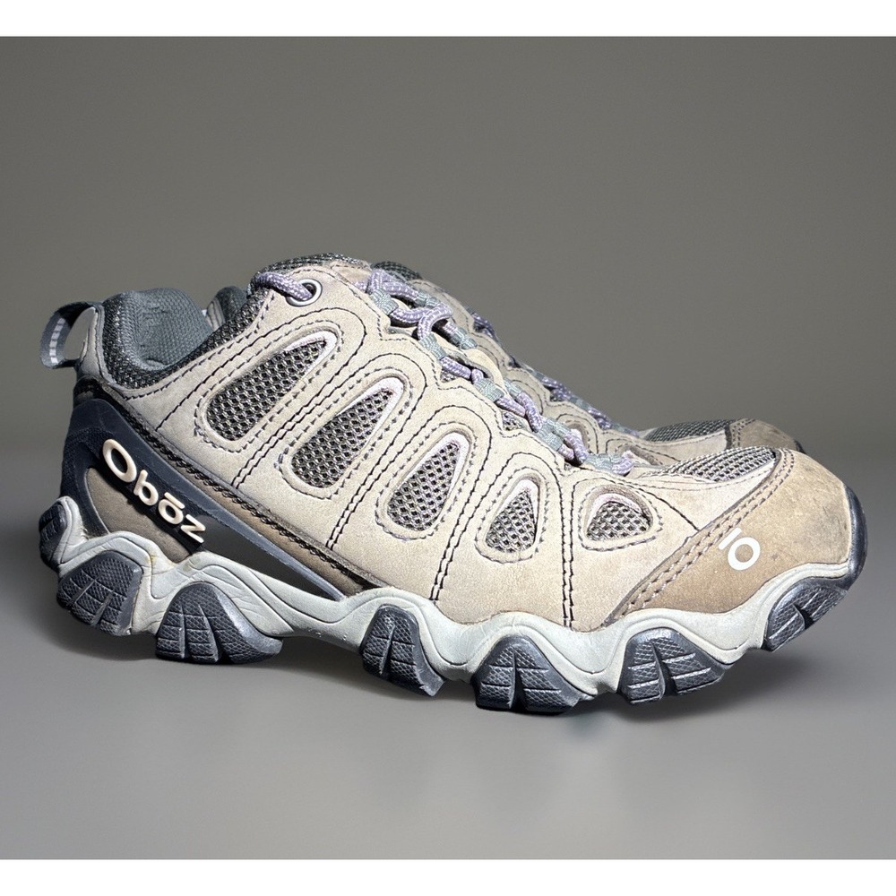 Oboz Sawtooth II Waterproof Hiking Boots Womens 9 Brindle Leather Low Trail Shoe
